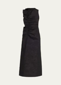 Ulla JohnsonDemetria Ruffled Taffeta Midi Dress