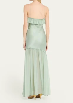 Ulla JohnsonElaria Sleeveless Silk Ruffle Gown