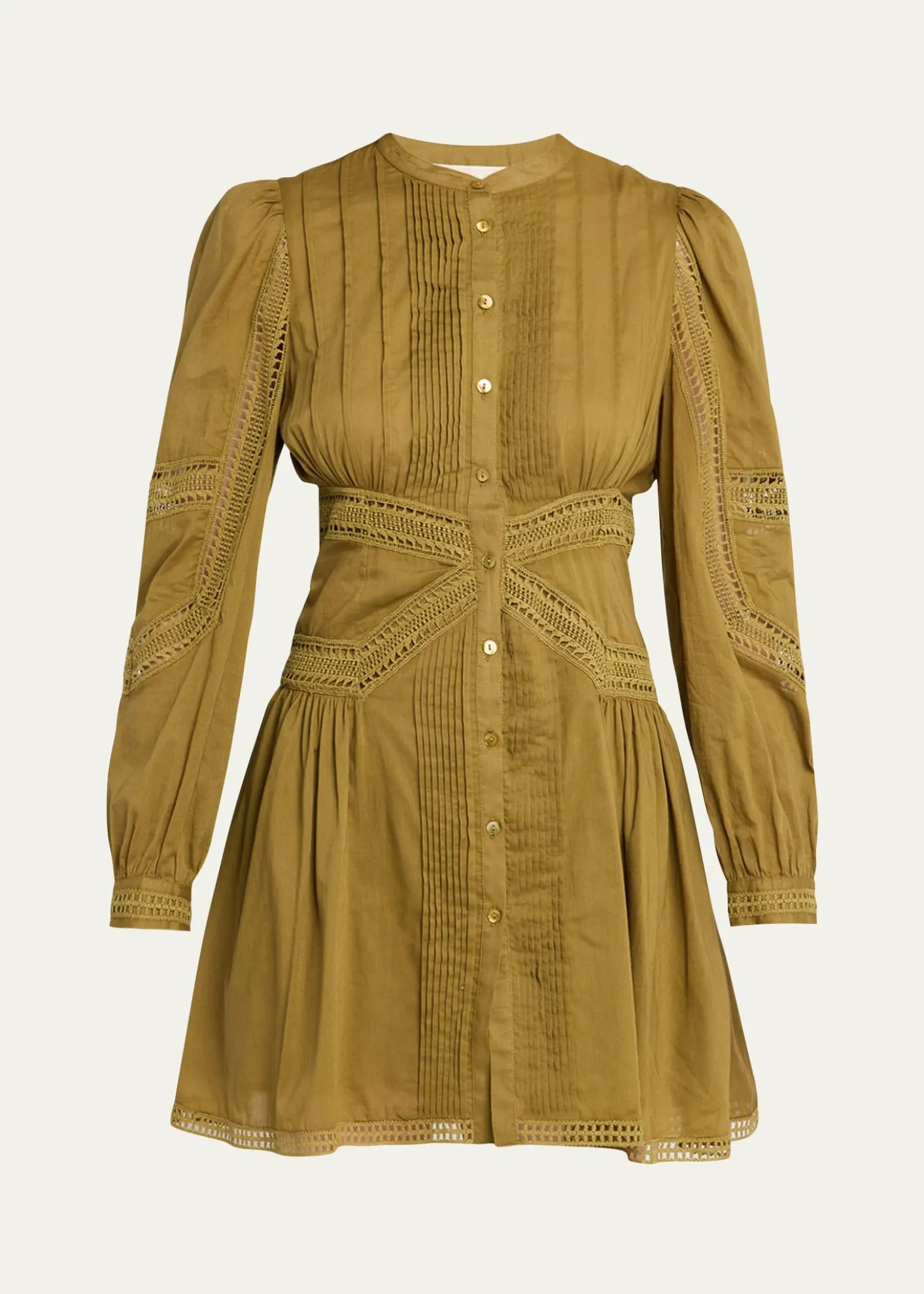 Ulla JohnsonElysia Embroidered Cotton Mini Dress