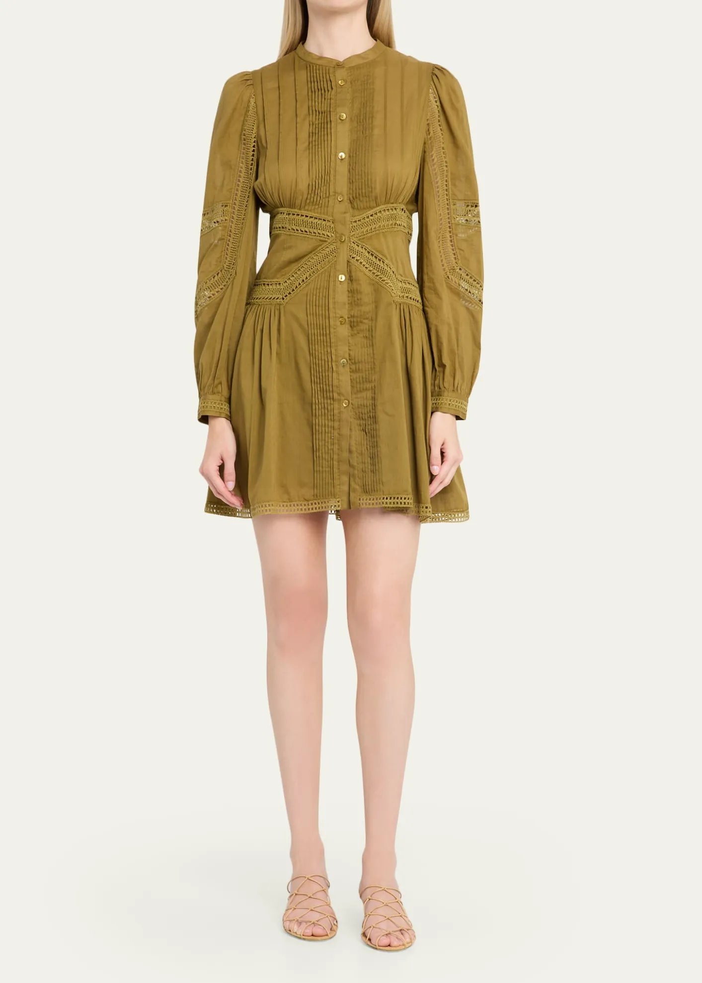 Ulla JohnsonElysia Embroidered Cotton Mini Dress