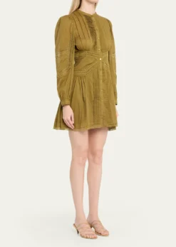 Ulla JohnsonElysia Embroidered Cotton Mini Dress