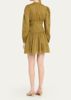 Ulla JohnsonElysia Embroidered Cotton Mini Dress