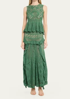 Ulla JohnsonFlorette Crochet Maxi Skirt