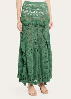Ulla JohnsonFlorette Crochet Maxi Skirt