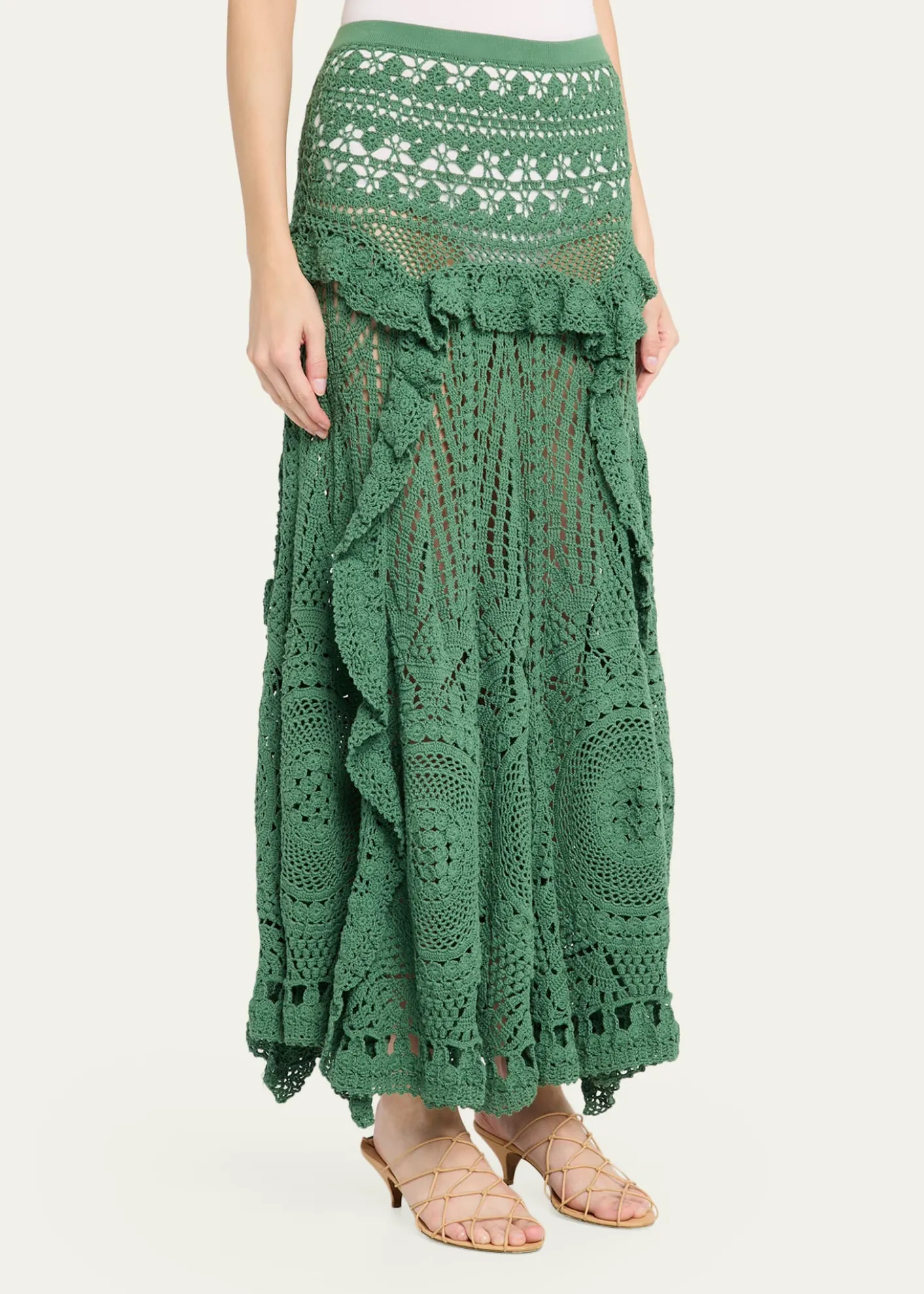 Ulla JohnsonFlorette Crochet Maxi Skirt