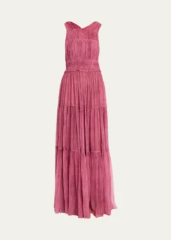 Ulla JohnsonFreesia Sleeveless Silk Chiffon Gown