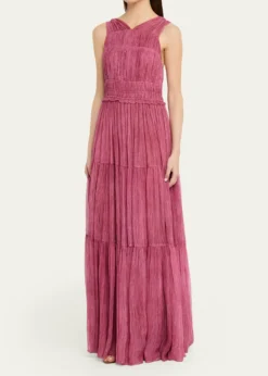 Ulla JohnsonFreesia Sleeveless Silk Chiffon Gown