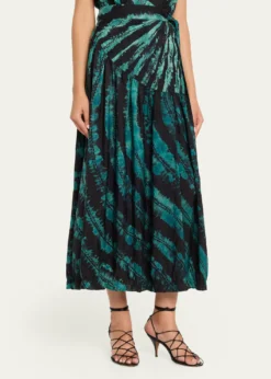 Ulla JohnsonFreya Shibori Tie-Dye Midi Skirt