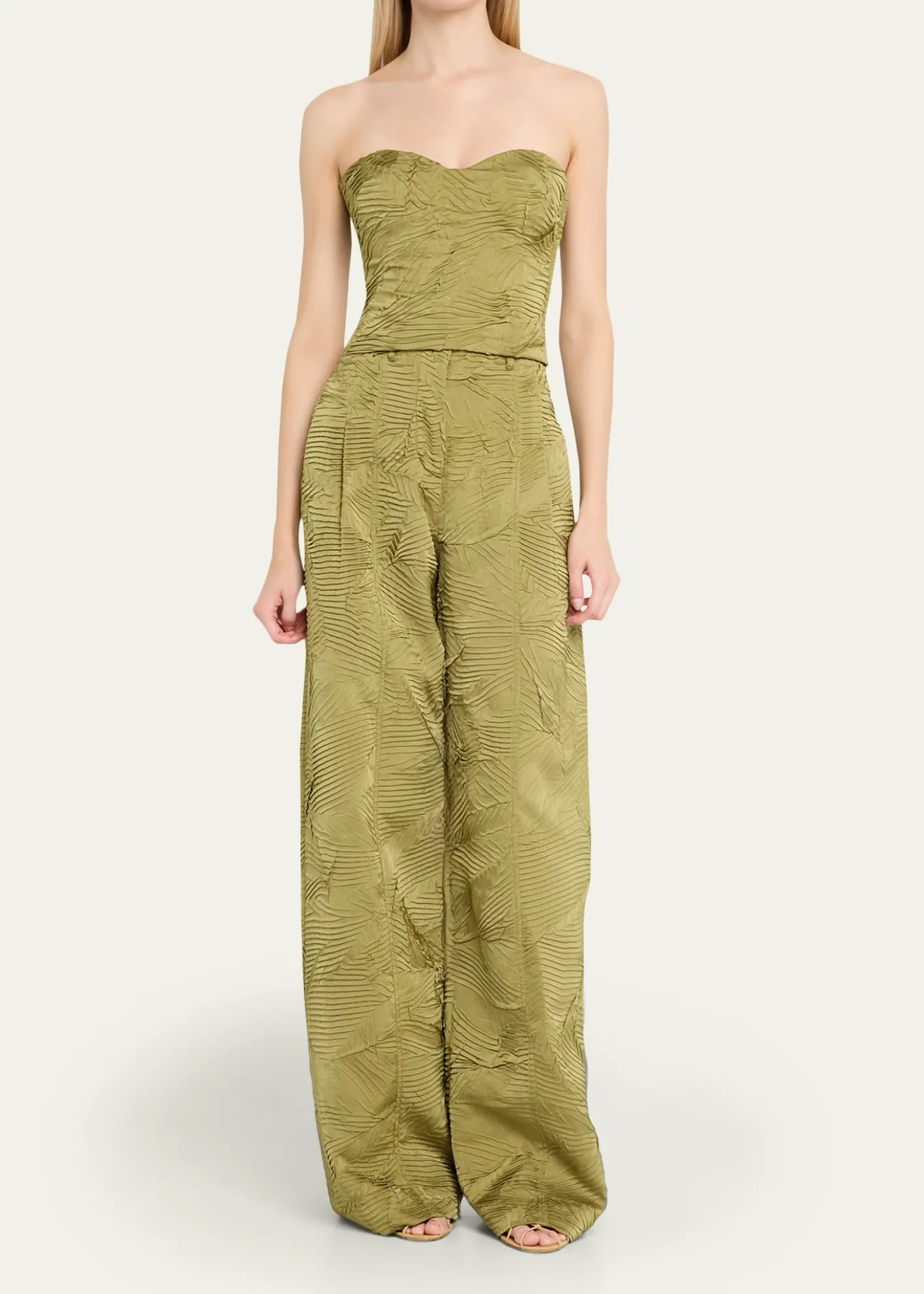 Ulla JohnsonHeleen Satin Strapless Crop Top