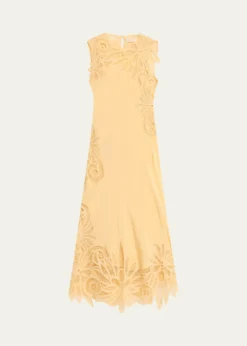 Ulla JohnsonIdra Embroidered Silk Dress