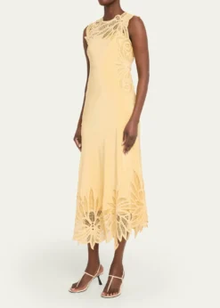 Ulla JohnsonIdra Embroidered Silk Dress