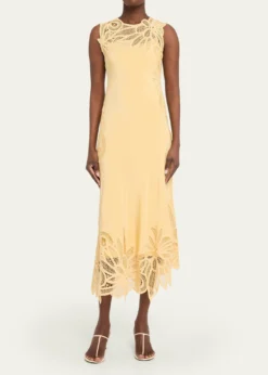 Ulla JohnsonIdra Embroidered Silk Dress