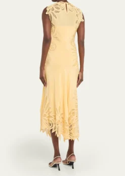 Ulla JohnsonIdra Embroidered Silk Dress