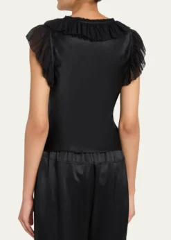 Ulla JohnsonIlyana Silk Ruffle Blouse