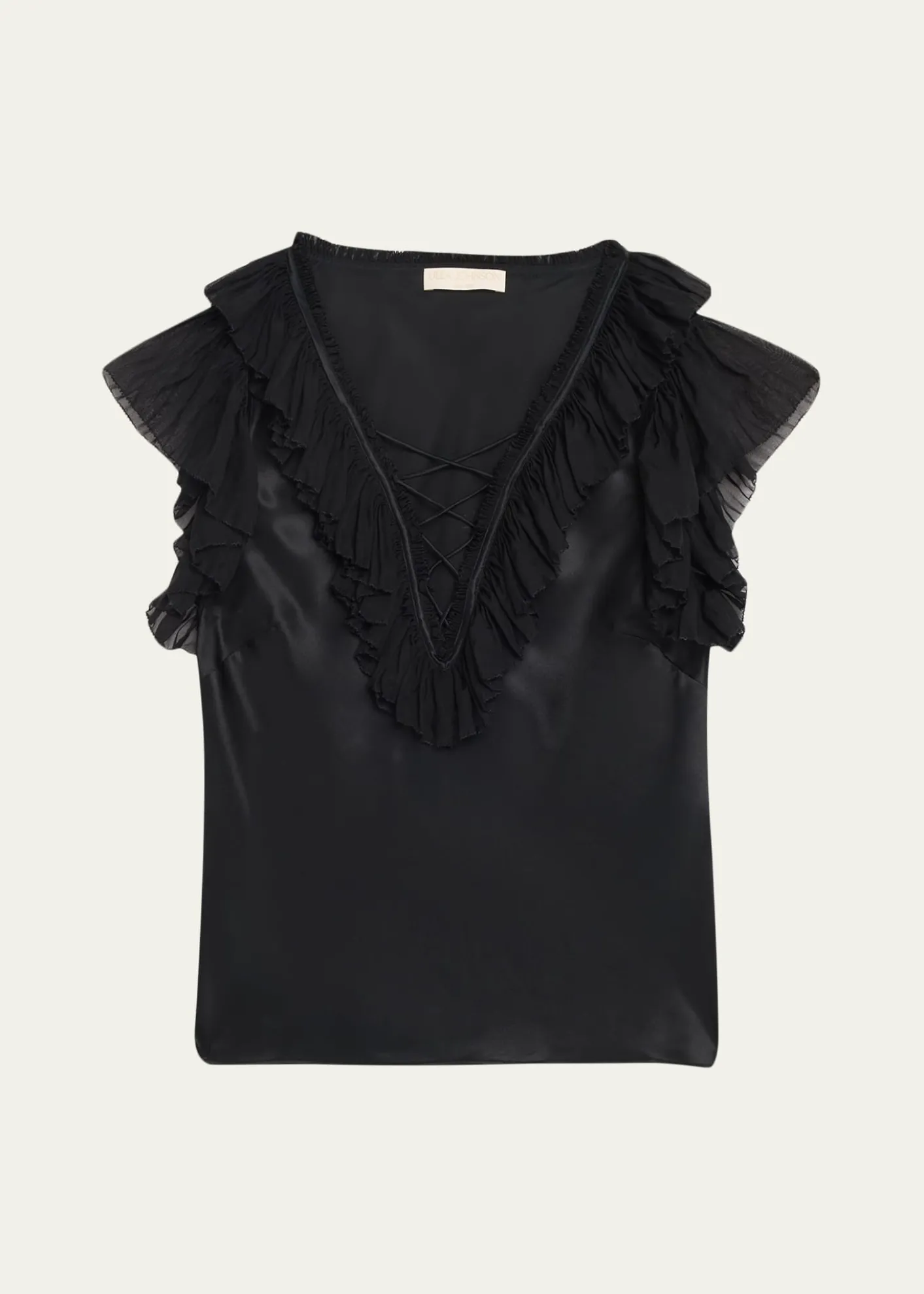 Ulla JohnsonIlyana Silk Ruffle Blouse