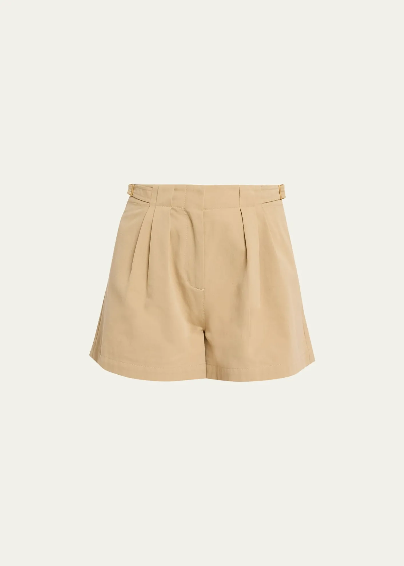 Ulla JohnsonKira Pleated Cotton Shorts