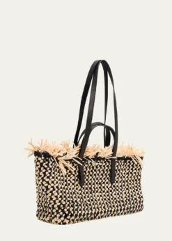 Ulla JohnsonLali Small Fringed Woven Raffia Tote Bag