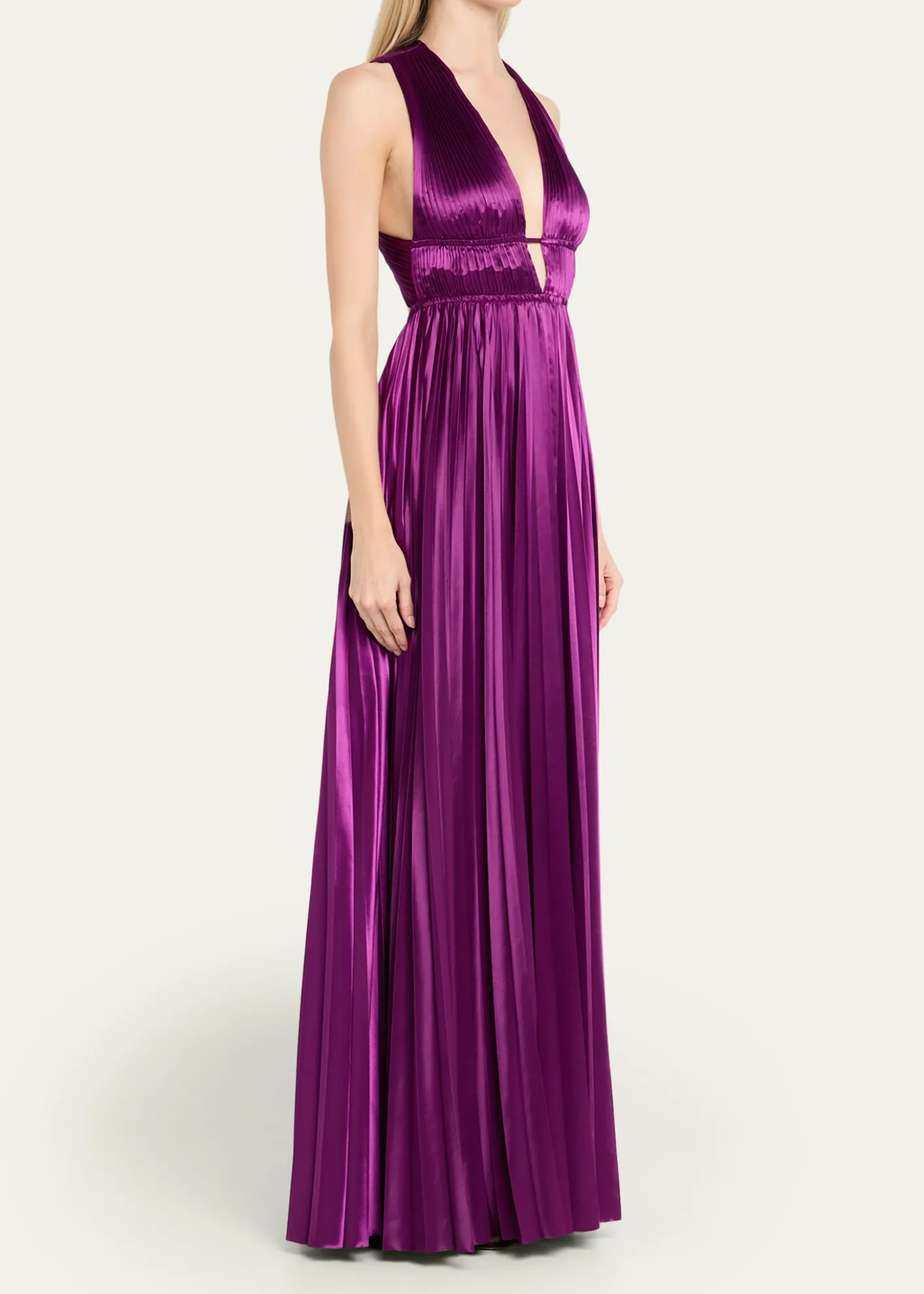 Ulla JohnsonLena Pleated Satin Gown