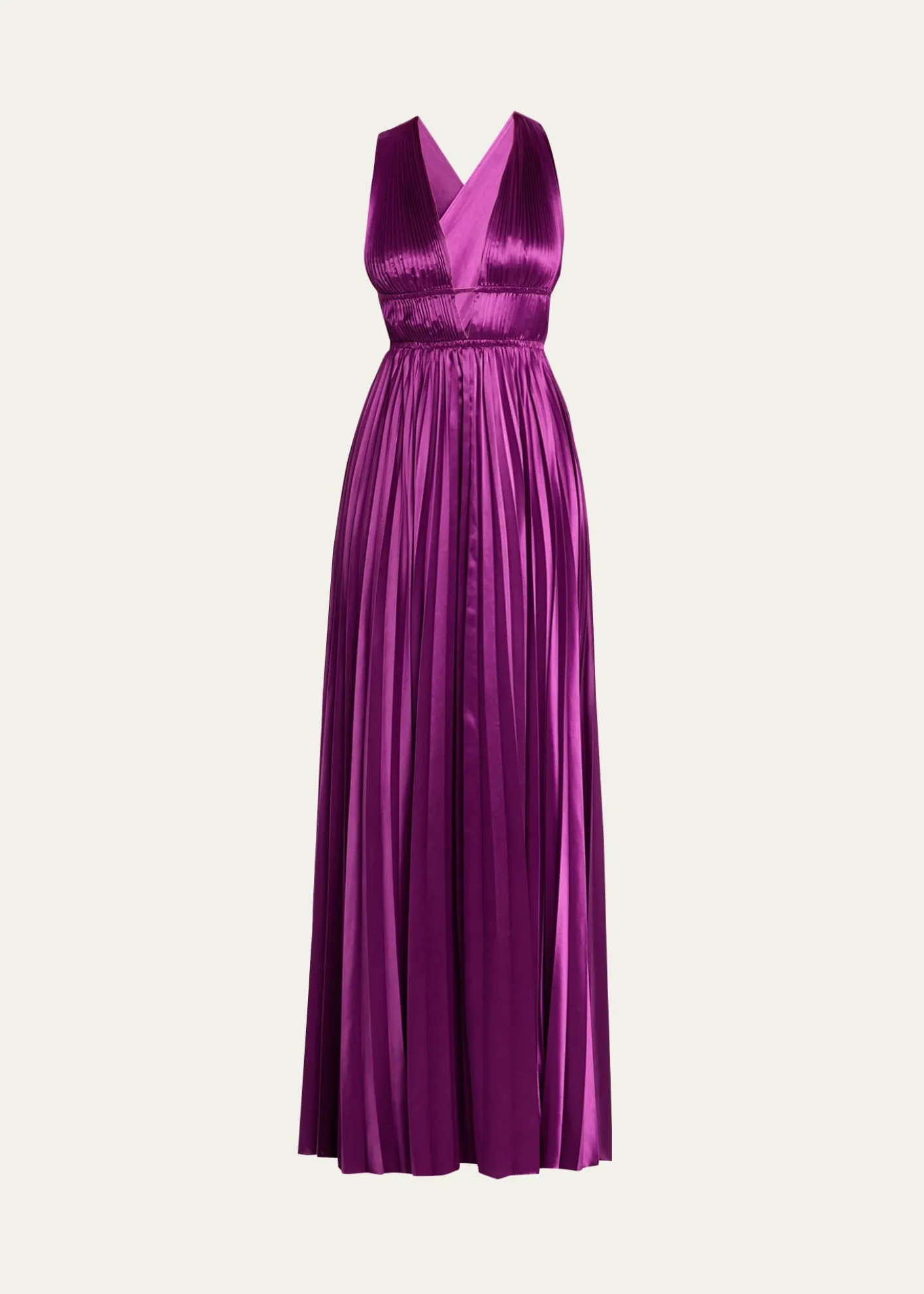 Ulla JohnsonLena Pleated Satin Gown
