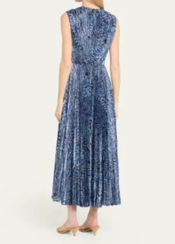 Ulla JohnsonMalin Pleated Satin Midi Dress
