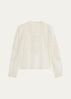 Ulla JohnsonMarlowe Embroidered Long-Sleeve Blouse