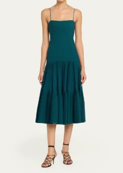 Ulla JohnsonMatilda Wool Drop-Waist Midi Dress