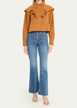 Ulla JohnsonMatilde Ruffle Suede Jacket