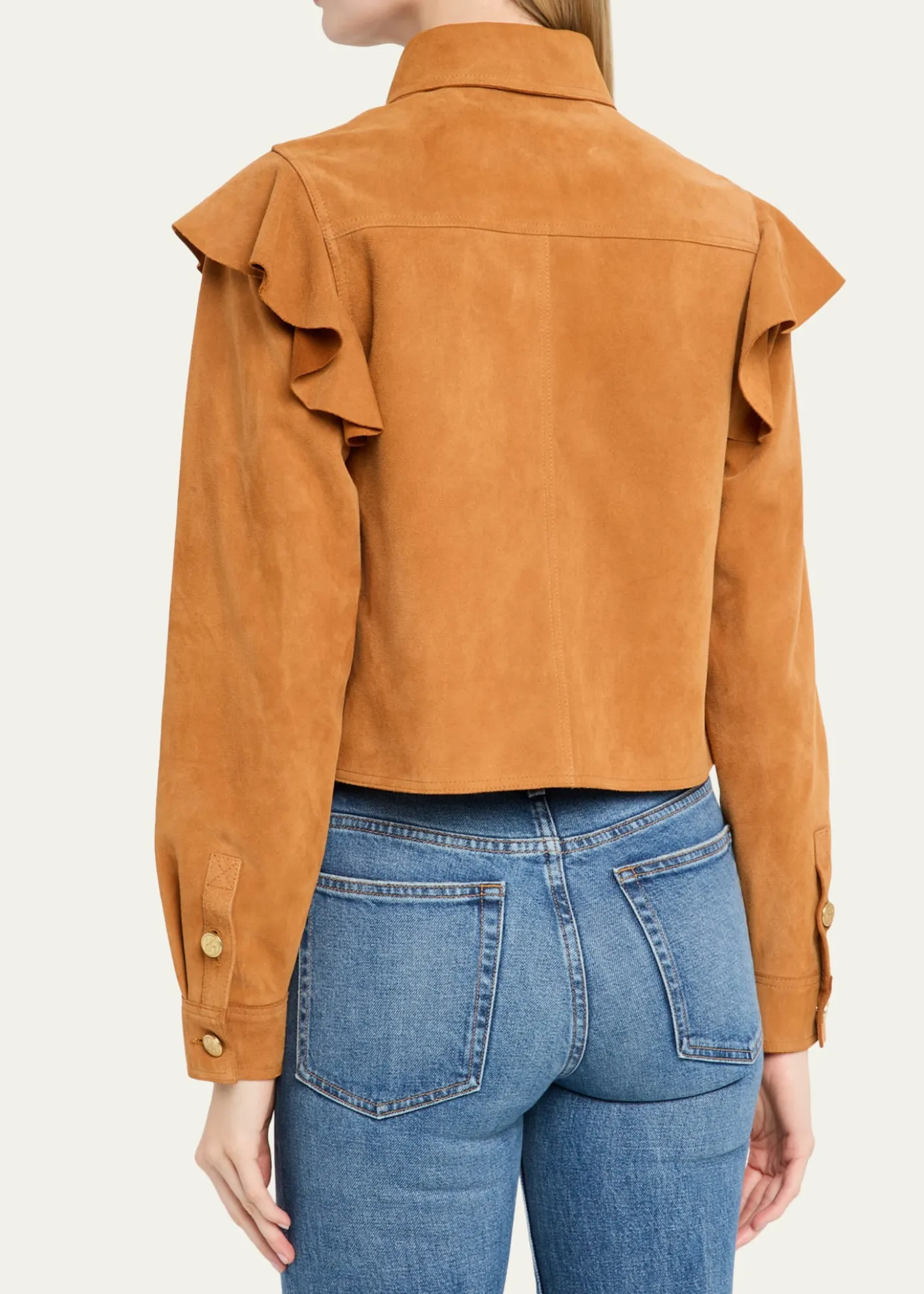 Ulla JohnsonMatilde Ruffle Suede Jacket