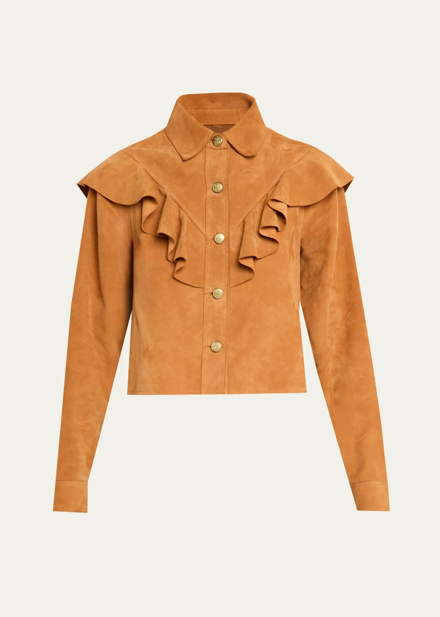 Ulla JohnsonMatilde Ruffle Suede Jacket