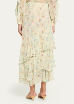 Ulla JohnsonMeadow Silk Midi Skirt