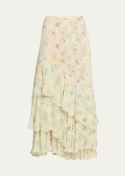 Ulla JohnsonMeadow Silk Midi Skirt