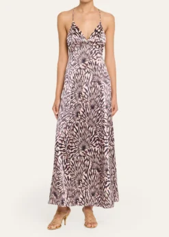 Ulla JohnsonOriana Sleeveless Open-Back Satin Dress
