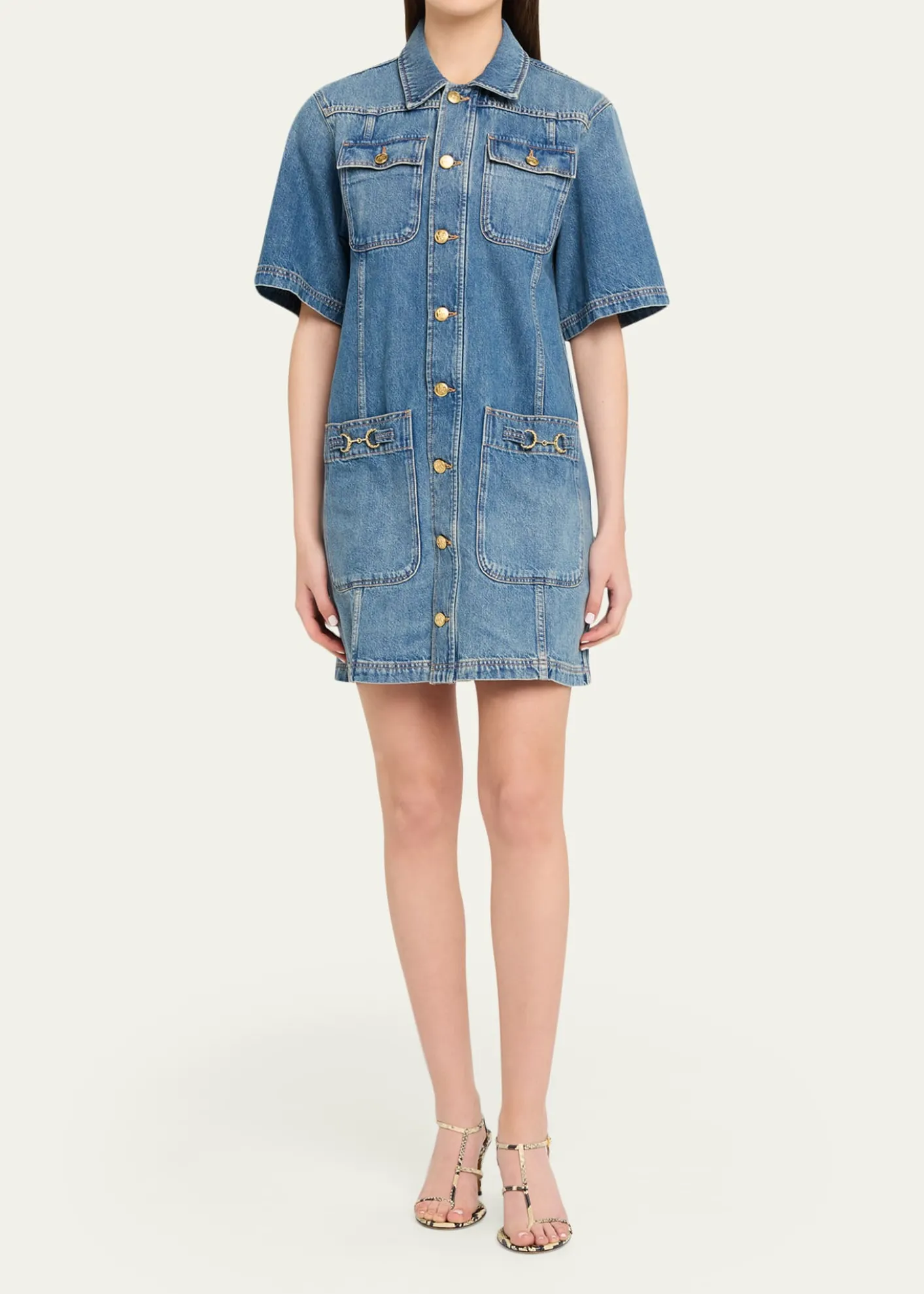 Ulla JohnsonPainters Denim Mini Shirtdress