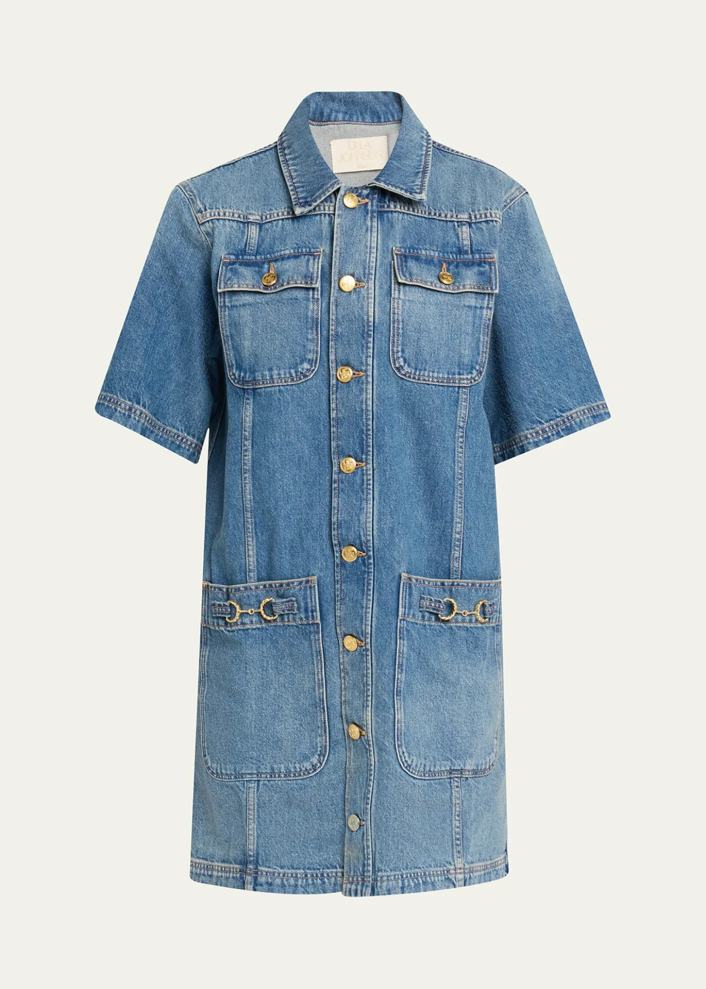Ulla JohnsonPainters Denim Mini Shirtdress
