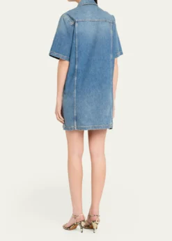 Ulla JohnsonPainters Denim Mini Shirtdress