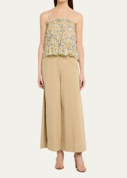 Ulla JohnsonSascha Cropped Wide-Leg Cotton Trousers