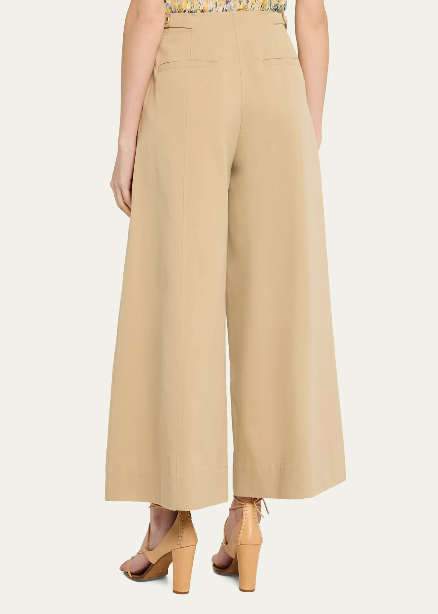 Ulla JohnsonSascha Cropped Wide-Leg Cotton Trousers