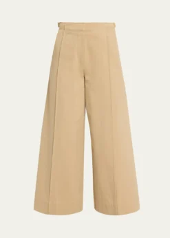 Ulla JohnsonSascha Cropped Wide-Leg Cotton Trousers