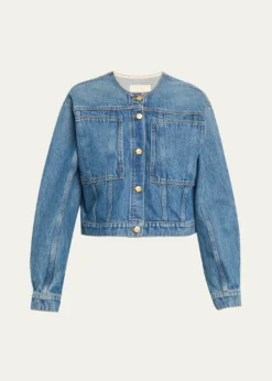 Ulla JohnsonThe Brair Denim Collarless Jacket