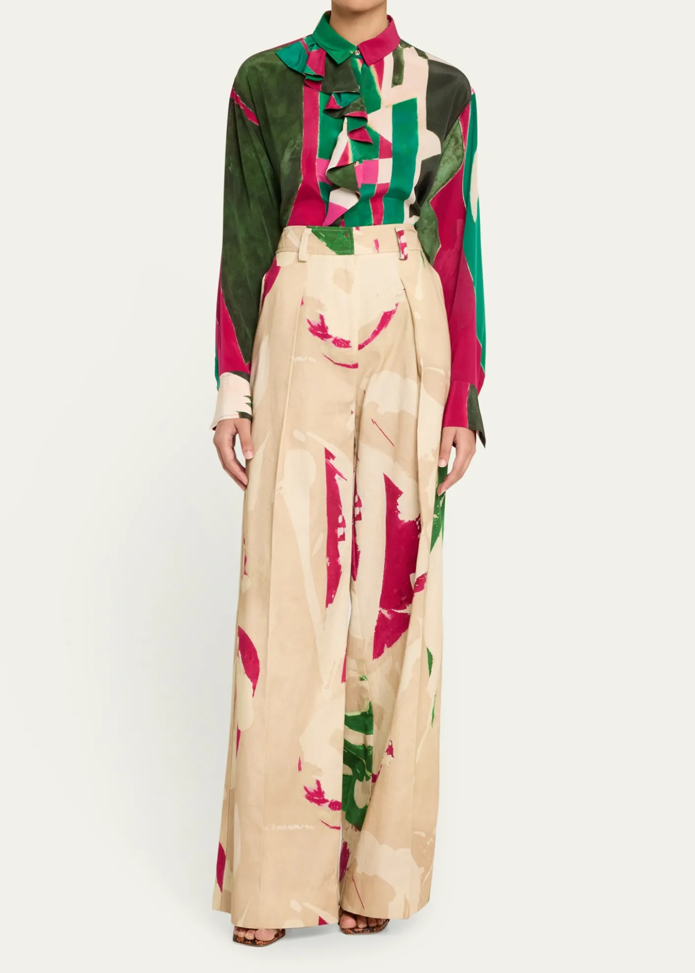 Ulla JohnsonUJ x Lee Krasner Mitchell Wide-Leg Pants
