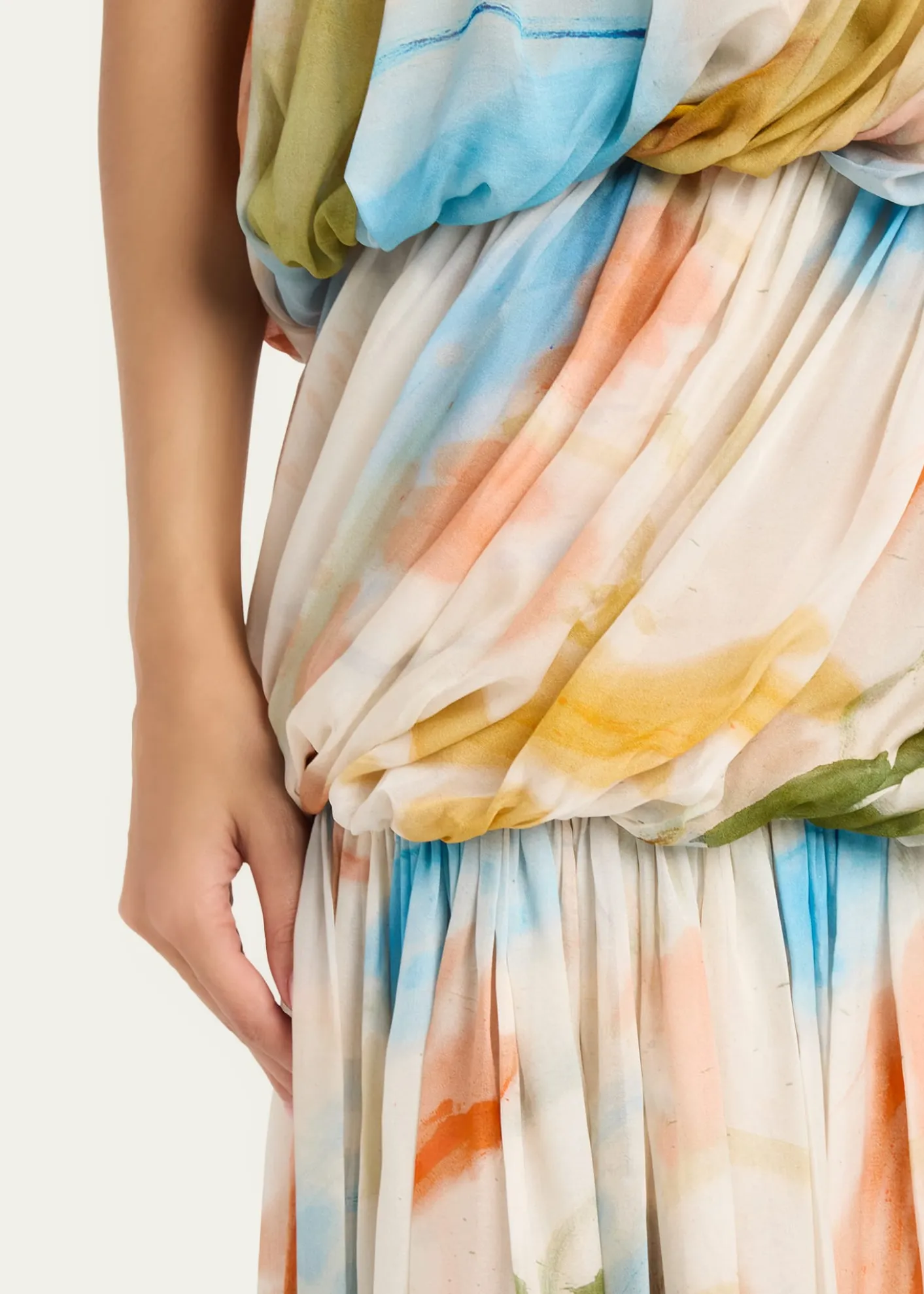 Ulla Johnsonx Helen Frankenthaler Reverie Strapless Silk Gown