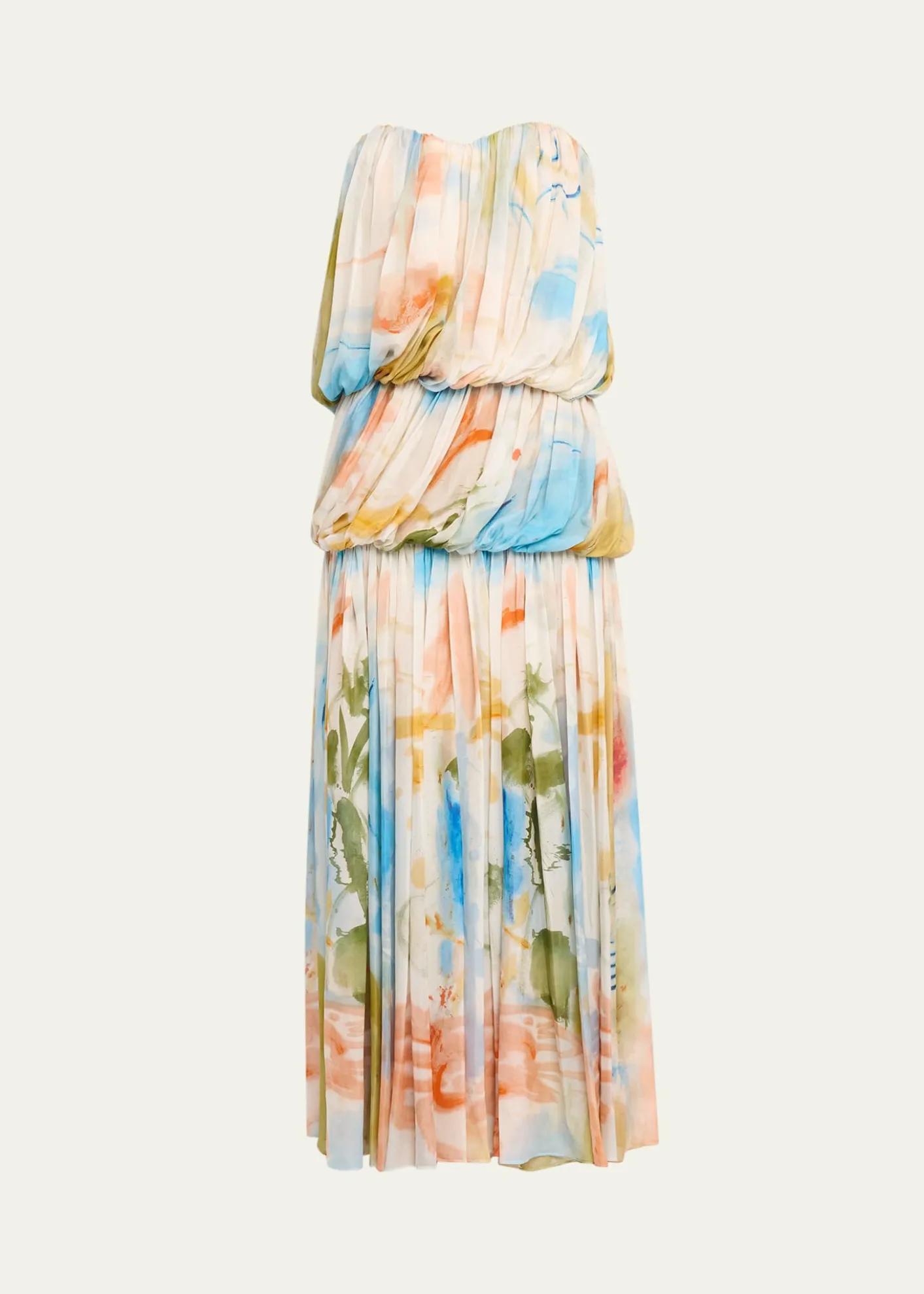 Ulla Johnsonx Helen Frankenthaler Reverie Strapless Silk Gown