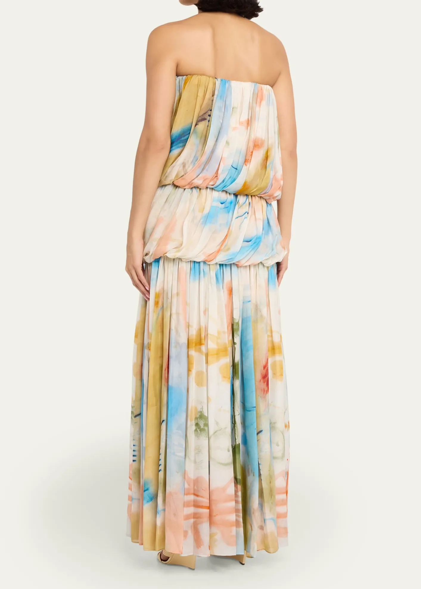 Ulla Johnsonx Helen Frankenthaler Reverie Strapless Silk Gown