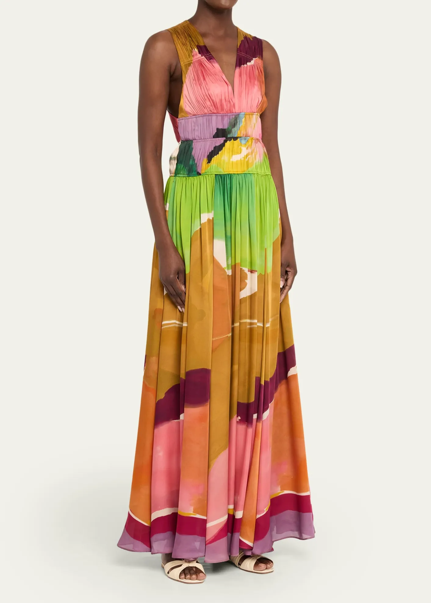 Ulla Johnsonx Helen Frankenthaler Boheme Silk-Chiffon Gown