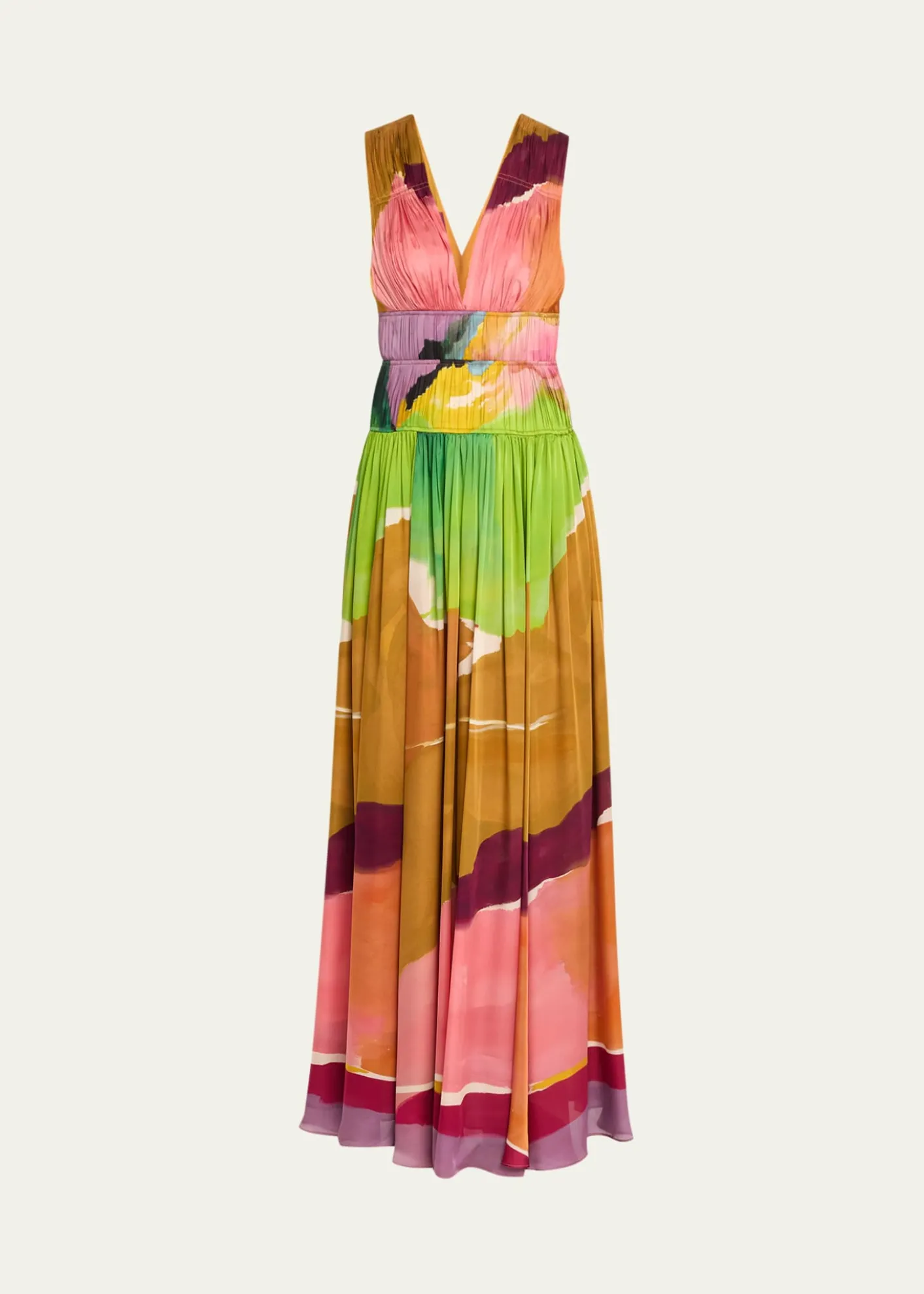 Ulla Johnsonx Helen Frankenthaler Boheme Silk-Chiffon Gown