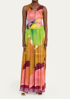 Ulla Johnsonx Helen Frankenthaler Boheme Silk-Chiffon Gown