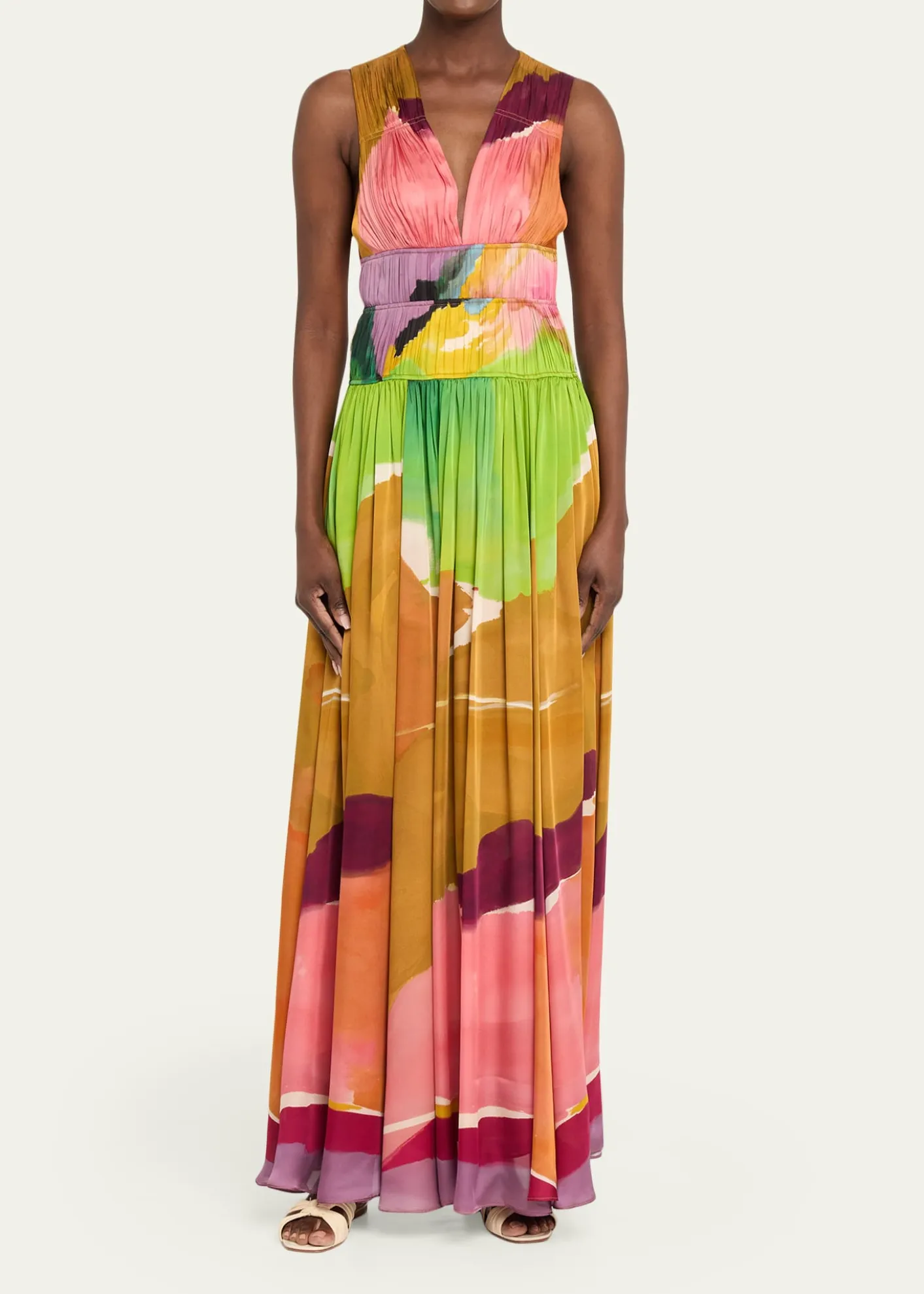 Ulla Johnsonx Helen Frankenthaler Boheme Silk-Chiffon Gown