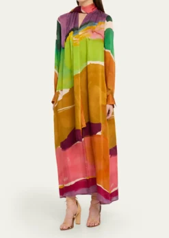 Ulla Johnsonx Helen Frankenthaler Critique Silk Scarf Dress