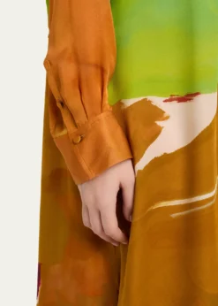 Ulla Johnsonx Helen Frankenthaler Critique Silk Scarf Dress