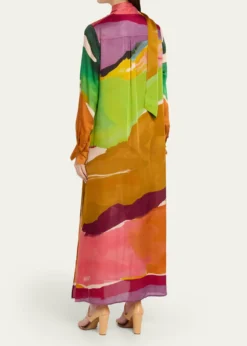 Ulla Johnsonx Helen Frankenthaler Critique Silk Scarf Dress